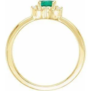 Storyteller by Vintage Magnality Rings Luxe Wear EverydayHalo Style Birthstone Natural Diamond Ring Silver 14K White Yellow Rose Gold