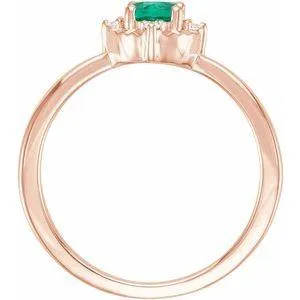 Storyteller by Vintage Magnality Rings Luxe Wear EverydayHalo Style Birthstone Natural Diamond Ring Silver 14K White Yellow Rose Gold