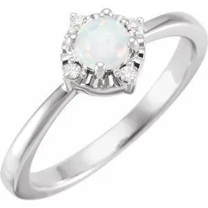 Storyteller by Vintage Magnality Rings Luxe Wear EverydayHalo Style Birthstone Natural Diamond Ring Silver 14K White Yellow Rose Gold