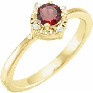 Storyteller by Vintage Magnality Rings Luxe Wear EverydayHalo Style Birthstone Natural Diamond Ring Silver 14K White Yellow Rose Gold
