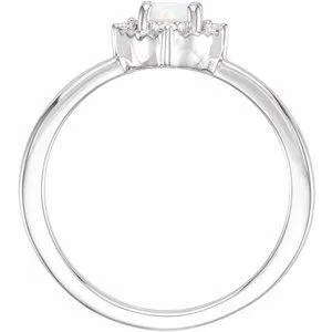 Storyteller by Vintage Magnality Rings Luxe Wear EverydayHalo Style Birthstone Natural Diamond Ring Silver 14K White Yellow Rose Gold