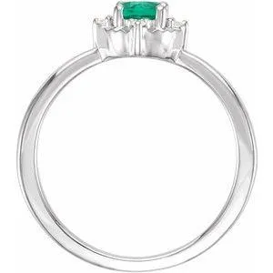 Storyteller by Vintage Magnality Rings Luxe Wear EverydayHalo Style Birthstone Natural Diamond Ring Silver 14K White Yellow Rose Gold