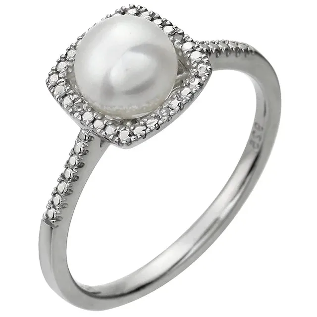 Storyteller by Vintage Magnality Statement Birthstone Natural Diamond Halo Style Ring Sterling Silver Rings