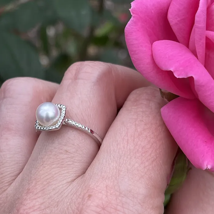 Storyteller by Vintage Magnality Statement Birthstone Natural Diamond Halo Style Ring Sterling Silver Rings