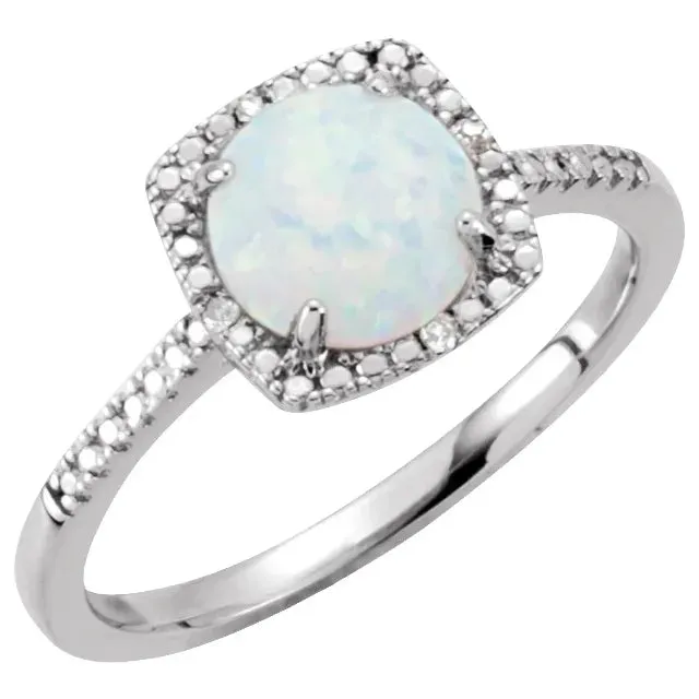 Storyteller by Vintage Magnality Statement Birthstone Natural Diamond Halo Style Ring Sterling Silver Rings