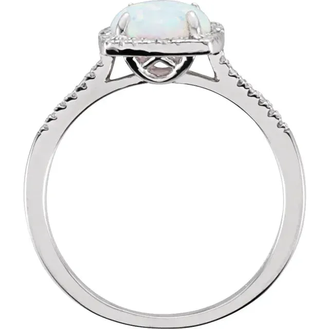 Storyteller by Vintage Magnality Statement Birthstone Natural Diamond Halo Style Ring Sterling Silver Rings
