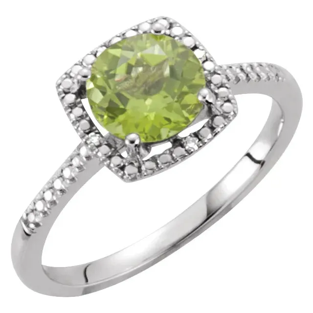 Storyteller by Vintage Magnality Statement Birthstone Natural Diamond Halo Style Ring Sterling Silver Rings