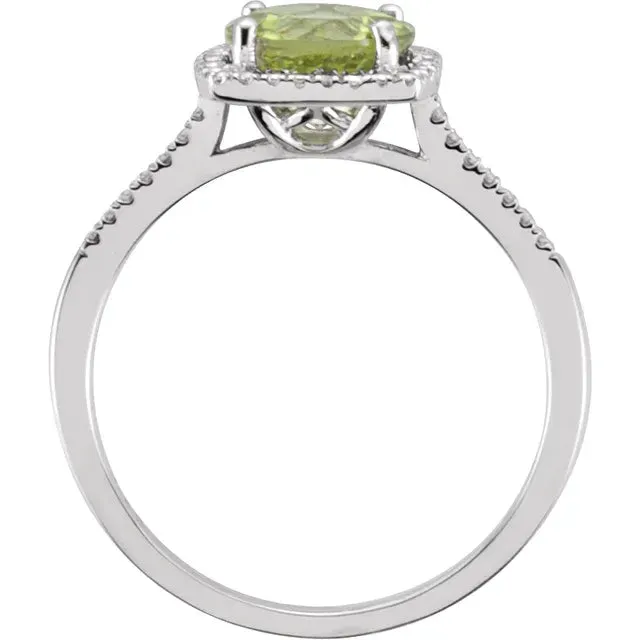 Storyteller by Vintage Magnality Statement Birthstone Natural Diamond Halo Style Ring Sterling Silver Rings