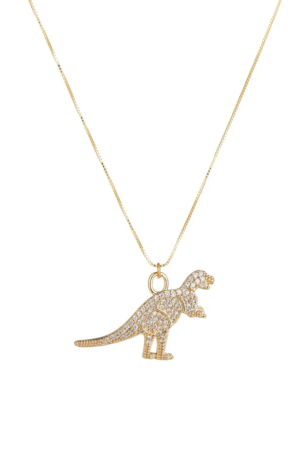 TRex Pendant Necklace Eye Candy LA Necklaces