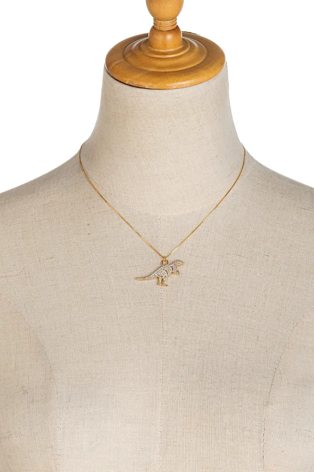 TRex Pendant Necklace Eye Candy LA Necklaces