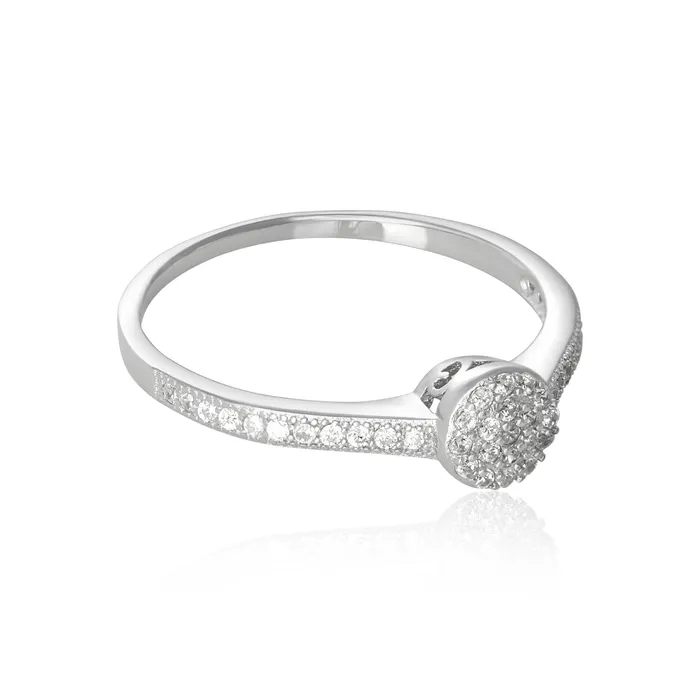 Teeda Rings RZ3005 Round Cluster Milgrain CZ Ring