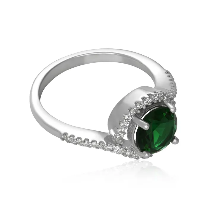 Teeda Rings RZ7163 Twisting Halo Cubic Zirconia Ring