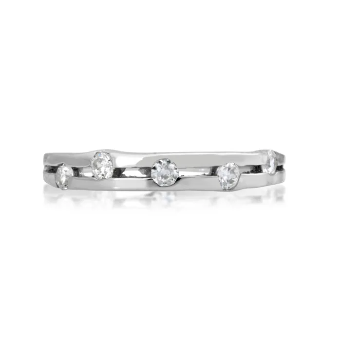 Teeda RSZ2155 Constellation CZ Engagement Wedding Ring Set Rings