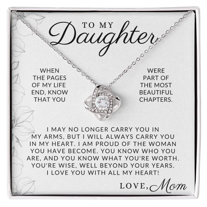 The Best Part To My Daughter From Mom Mother to Daughter Gift Christmas Gifts Birthday Present Graduation Necklace Valentines Day ShineOn Fulfillment Necklaces