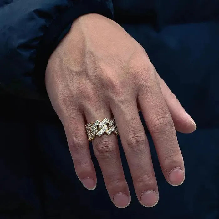 The Icetruck Rings Diamond Prong Ring 925 Silver The Icetruck Rings Diamond Prong Ring 925 Silver