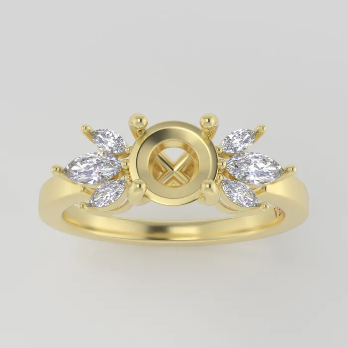The Mini Luna 14k Yellow Size 8 Stone OP130 Green Ring Box Custom Engraving 0 VENVS Rings The Mini Luna 14k Yellow Size 8 Stone OP130 Green Ring Box Custom Engraving 0 VENVS Rings