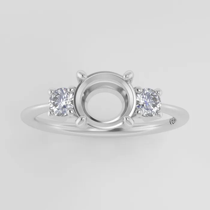 The Orion 14k White Size 425 Stone EM10 Cinque Ring Box Custom Engraving 0 VENVS Rings