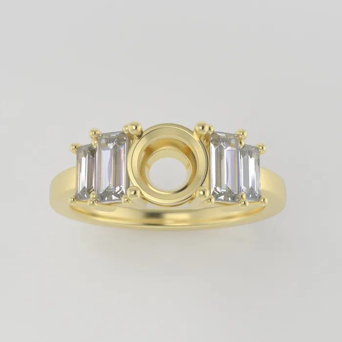 The Portia 18k Yellow Size 10 Stone SA1 Antelope Ring Box Custom Engraving 0 VENVS Rings