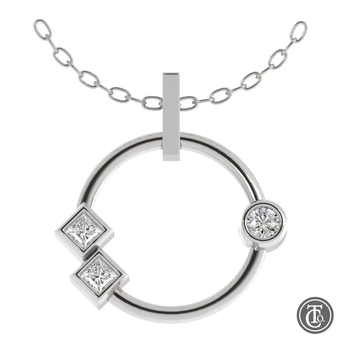 Thollot Custom Originals In Stock Only Necklaces 14K White Gold 020ctw Fancy Style Pendant Thollot Custom Originals In Stock Only Necklaces 14K White Gold 020ctw Fancy Style Pendant