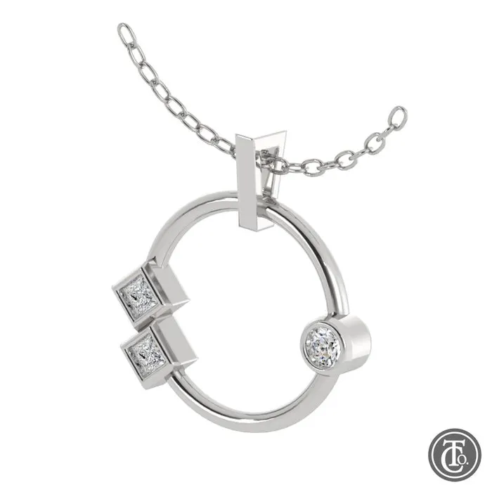 Thollot Custom Originals In Stock Only Necklaces 14K White Gold 020ctw Fancy Style Pendant Thollot Custom Originals In Stock Only Necklaces 14K White Gold 020ctw Fancy Style Pendant