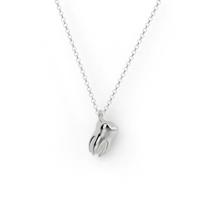 tooth necklace silver sciencejewelry1824 Necklaces