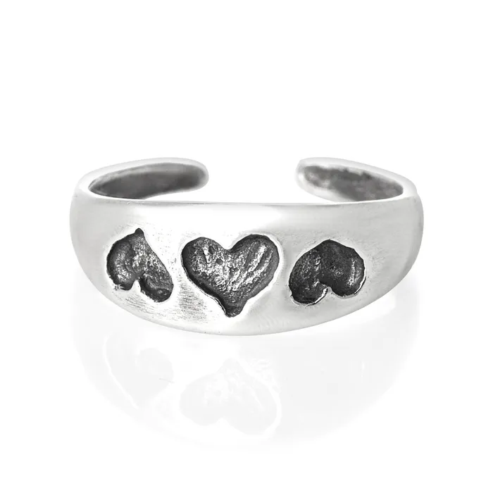 TR1020 Hearts Toe Ring Teeda Rings