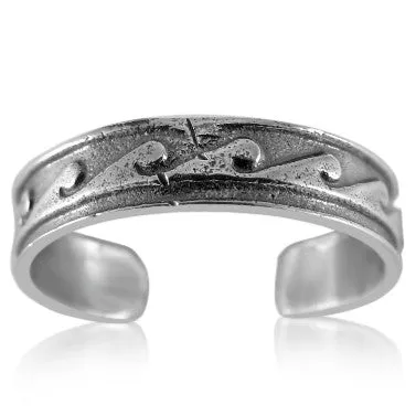 TR2710 Waves Toe Ring Teeda Rings