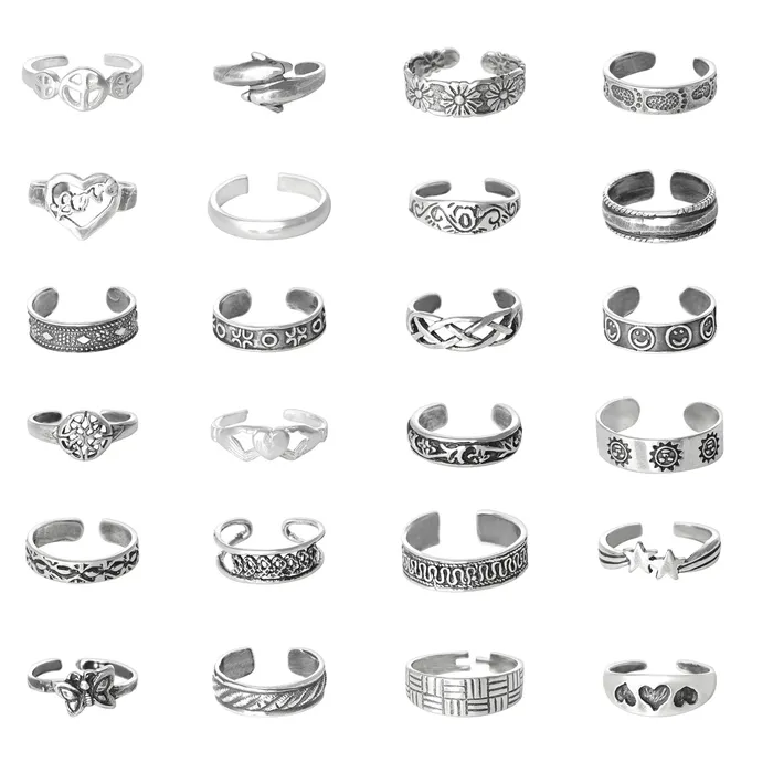 TRA072 Toe Ring Assortment 72 Pieces Teeda Rings