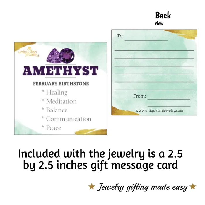 Uniquelan Jewelry Necklaces Real Amethyst Cross Necklace