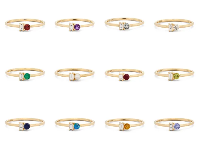 Valerie Madison Fine Jewelry Rings Opal Diamond Baguette Ring Valerie Madison Fine Jewelry Rings Opal Diamond Baguette Ring