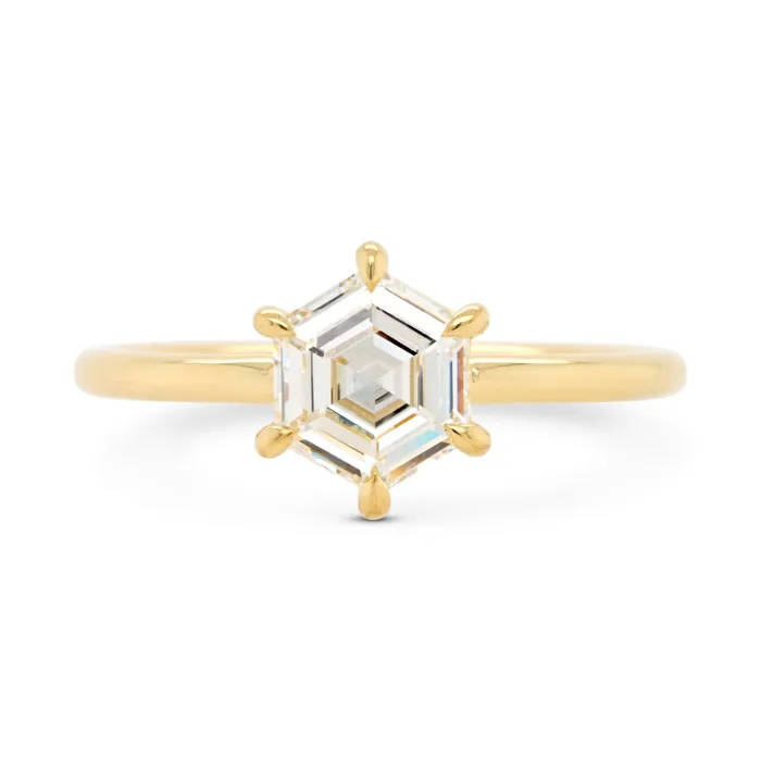 Valerie Madison Fine Jewelry Rings Ready To Ship 120ct Vera Hexagon Diamond Engagement Ring