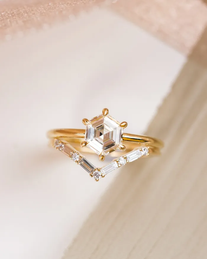 Valerie Madison Fine Jewelry Rings Ready To Ship 120ct Vera Hexagon Diamond Engagement Ring Valerie Madison Fine Jewelry Rings Ready To Ship 120ct Vera Hexagon Diamond Engagement Ring