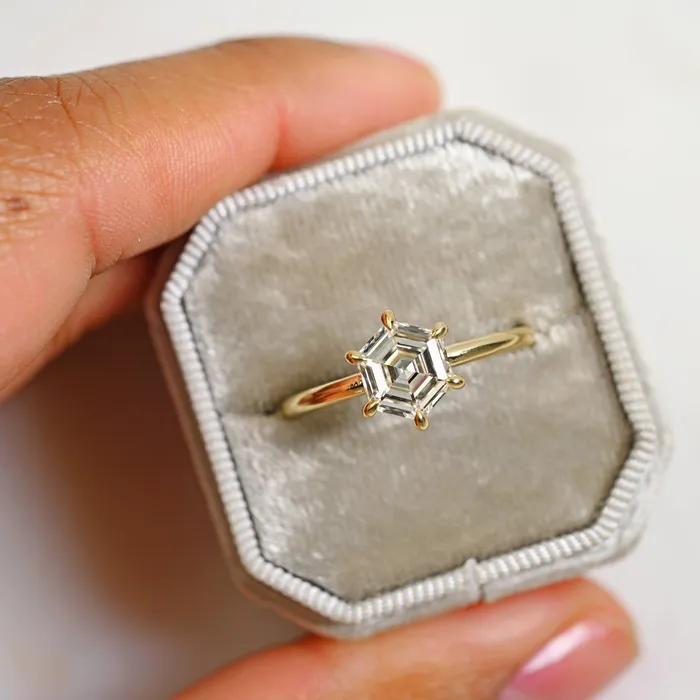Valerie Madison Fine Jewelry Rings Ready To Ship 120ct Vera Hexagon Diamond Engagement Ring Valerie Madison Fine Jewelry Rings Ready To Ship 120ct Vera Hexagon Diamond Engagement Ring