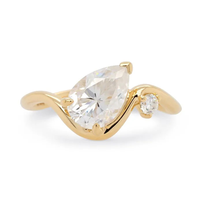 Valerie Madison Fine Jewelry Rings Venus Pear Moissanite Engagement Ring