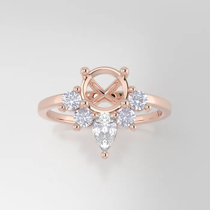 VENVS Rings The Celeste 18k Rose Size 825 Stone PS104 Rockies Ring Box Custom Engraving 0 VENVS Rings The Celeste 18k Rose Size 825 Stone PS104 Rockies Ring Box Custom Engraving 0
