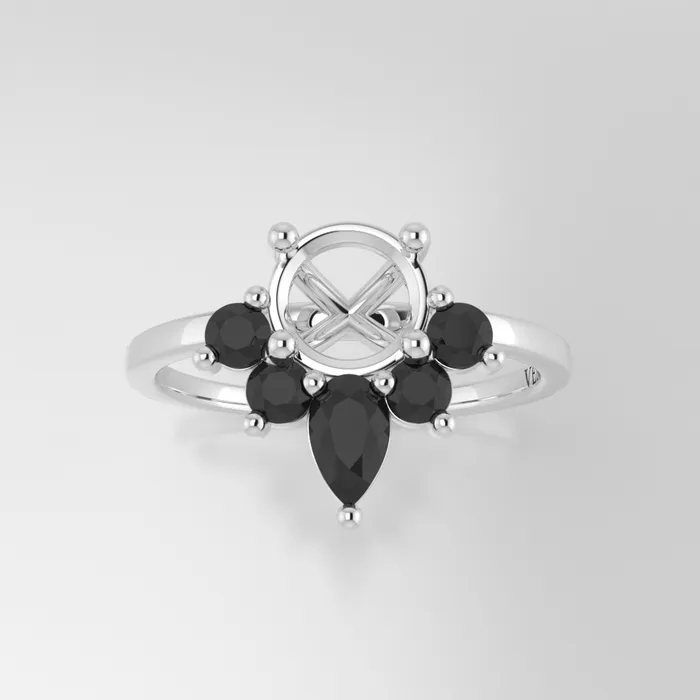 VENVS Rings The Estelle Platinum White Size 55 Stone KT11 Cinque Ring Box Custom Engraving 0
