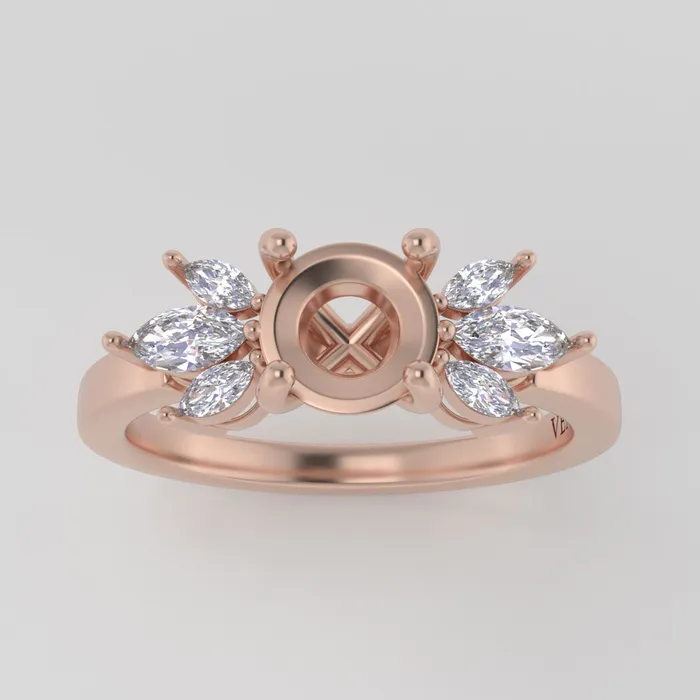 VENVS Rings The Mini Luna 14k Rose Size 75 Stone MQ17 Purple Ring Box Custom Engraving 0 VENVS Rings The Mini Luna 14k Rose Size 75 Stone MQ17 Purple Ring Box Custom Engraving 0