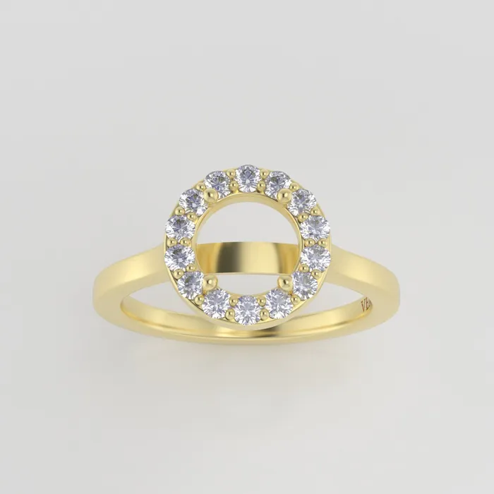VENVS Rings The Ophelia 14k Yellow Size 8 Stone PS107 Rainforest Ring Box Custom Engraving 0