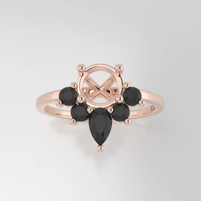 VENVS The Estelle 18k Rose Size 6 Stone HX24 Sand Dune Ring Box Custom Engraving 0 Rings