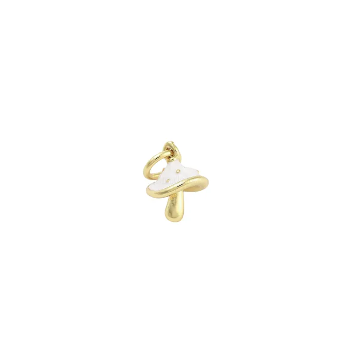 White mushroom charmsmall pau jewelry Charm Necklaces